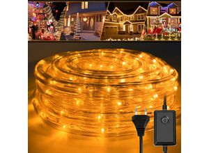 9475631434448 - Led Lichtschlauch 10m Warmweiß für Aussen Innen Lichterschlauch Lichterkette Lichtband Partylicht Dekobeleuchtung Weihnachtsbeleuchtung - Vingo