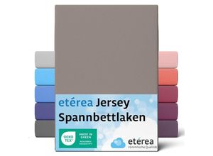 4055971100590 - Comfort Jersey Spannbettlaken Mokka 80x160 cm - 80x180 cm - Mokka - Etérea