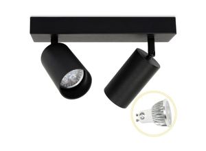 9442907568312 - Led Spotleuchte Deckenstrahler led wechselbar Warmweiß Doppelkopfstrahler Deckenleuchte schwenkbar Wandleuchte für Wohnzimmer Küche Esszimmer