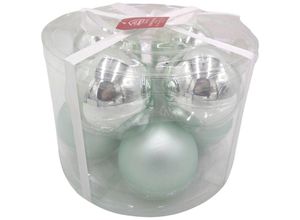 4251699828437 - Buri - Weihnachtsbaumkugeln 8er-Set 75cm Christbaumkugeln Baumschmuck Weihnachtsdeko - mint