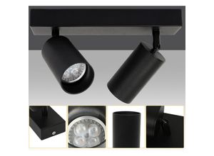 9412302647417 - Swanew - led Spotleuchte schwenkbar Deckenstrahler led wechselbar Warmweiß Doppelkopfstrahler für Wohnzimmer Esszimmer Einzelkopfstrahler 2x GU10