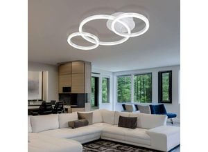 9007371505258 - - Design Deckenleuchte Deckenlampe Wohnzimmerlampe 3 Ringe Aluminium Acryl 1250 Lumen 24 Watt led 3000 Kelvin LxBxH 55 x 30 x 7 cm 9007371505258 - - Design Deckenleuchte Deckenlampe Wohnzimmerlampe 3 Ringe Aluminium Acryl 1250 Lumen 24 Watt led 3000 Kelvin LxBxH 55 x 30 x 7 cm