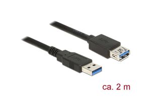 4043619850563 - USB-Kabel usb 32 Gen1 (usb 30   usb 31 Gen1) usb-a Stecker usb-a Buchse 200 m Schwarz ve - Delock