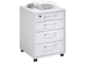 4029494117304 - MS - Rollcontainer 48x495x655 cm Weiß fmd - Weiß 4029494117304 - MS - Rollcontainer 48x495x655 cm Weiß fmd - Weiß