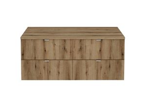 4066075169093 - Lomadox - Doppelwaschtisch 120cm Eiche NEWPORT-56-OAK - braun