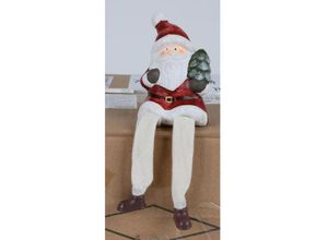 4251699875875 - Buri - Kantenhocker Weihnachtsmann sitzend Weihnachtsdeko Weihnachtsfigur Dekofigur