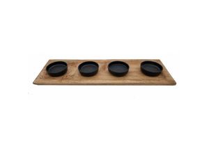 4260700657522 - Mango Advents Kerzenhalter für 4 Kerzen - 45 x 15 cm - Holz Metall Kerzenständer 4260700657522 - Mango Advents Kerzenhalter für 4 Kerzen - 45 x 15 cm - Holz Metall Kerzenständer