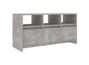 8720286835524 - Bonnevie - TV-SchrankTV-Möbel Betongrau 102x375x525 cm Holzwerkstoff vidaXL