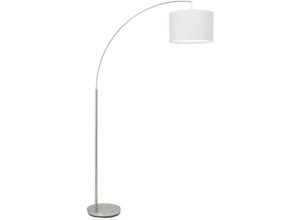 4004353158650 - Lampe Clarie Bogenstandleuchte 18m eisen weiß 1x A60 E27 60W geeignet für Normallampen (nicht enthalten) Mit Fußschalter - weiß - Brilliant