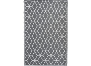 8714982142291 - Esschert Design Outdoor-Teppich 180x121 cm Grau und Weiß OC25