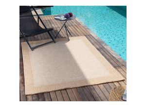 0889292504362 - Surya - Teppich Outdoor Indoor Terrasse Balkon Wohnzimmer Jute Effekt Braun und Beige 160 x 213 cm