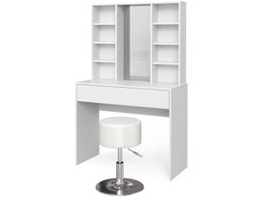 4066731347322 - Schminktisch Alexa Weiß 93 cm mit Hocker Vicco