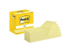 4064035065867 - Haftnotizen Post-it 655 CY 12 Blöcke 100 Blatt je Block 76 x 127 mm PEFC-zertifiziert gelb