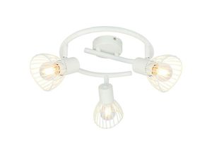 4004353334689 - Lampe Elhi Spotspirale 3flg weiß 3x D45 E14 40W geeignet für Tropfenlampen (nicht enthalten) Köpfe schwenkbar - weiß - Brilliant