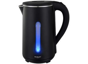 4047125743524 - Eleganter Wasserkocher aus Edelstahl 17 Liter blaue LED-Beleuchtung & 360° drehbarer Kontaktsockel - Michelino