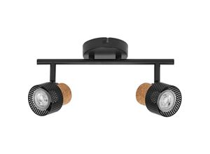 4058075828681 - Decor spot cork 2 x 34W 460lm schwarz Spotleuchte verstellbare Köpfe vielseitig anwendbar Innenraumspot austauschbare LED-Lampen warmweiße