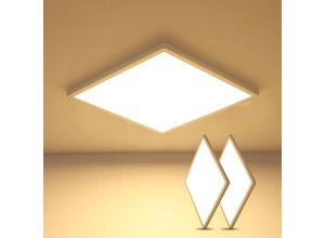 0699997285158 - 2er-Set LED-Deckenleuchten Quadratische ultradünne 30 cm Deckenleuchte für Wohnzimmer Moderne Deckenleuchte 24W für Badezimmer Schlafzimmer