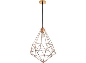 5056667056091 - Privatefloor - Retro-Deckenlampe - Geometrische Pendelleuchte - Yak Gold - Metall Metall - Gold