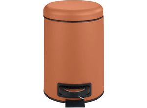 4008838335819 - Kosmetik-Treteimer Leman Terracotta 3 l Kosmetikeimer Mülleimer Terracotta Stahl terracotta Polypropylen schwarz - terracotta - Wenko