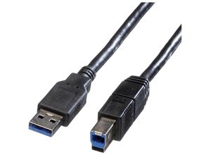 7611990188291 - ITB - Roline USB-Kabel usb 32 Gen1 (usb 30   usb 31 Gen1) usb-a Stecker usb-b Stecker 180 m Schwarz g