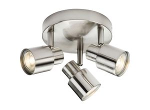 5056270818338 - Knightsbridge - Spot Triple GU10 - Chrome Brossé 230V IP20 50W