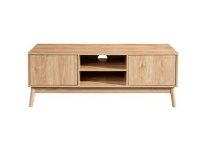 8052787046742 - Mobili Rebecca - Rebecca Mobili tv Ständer Niedriges Sideboard aus Bambu Mdf 2 Türen Regale für Wohnzimmer