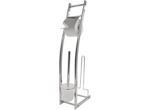 4006956134536 - - 3-in-1 Stand-WC-Garnitur Fabio Chrom Glänzend Silber