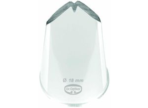 4044935035276 - Dr Oetker Blatttülle 18 mm Blatttülle aus der Tüllen-Manufaktur Backzubehör zum Dekorieren (Farbe silber) Menge 1 Stück-3527