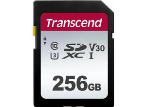 0760557841128 - TS256GSDC300S - SDXC-Speicherkarte 256GB Class 10 uhs-i U3 V30 300S (TS256GSDC300S) - Transcend