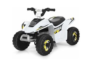 0736542323603 - 6V Elektro Kinderquad 28-46 km h Mini Elektroquad Kinderauto Kindermotorrad Kinder Quad Elektroauto für Kinder ab 3 Jahren Weiss - Costway