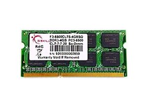 4711148594233 - 4GB DDR3 204-pin SO-DIMM - 4 GB - 1 x 4 GB - DDR3 - 1066 MHz - 204-pin SO-DIMM