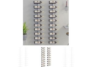 8721031560807 - Maison Exclusive - The Living Store Wand-Weinregale für 10 Flaschen 2 Stk Weiß Metall - Weinregale - Weiß 8721031560807 - Maison Exclusive - The Living Store Wand-Weinregale für 10 Flaschen 2 Stk Weiß Metall - Weinregale - Weiß