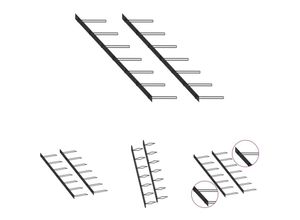8721031560944 - The Living Store Wand-Weinregale für 14 Flaschen 2 Stk Schwarz Metall - Weinregale - Schwarz 8721031560944 - The Living Store Wand-Weinregale für 14 Flaschen 2 Stk Schwarz Metall - Weinregale - Schwarz