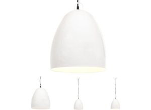 8721031335467 - The Living Store Hängelampe Industriestil 25 W Weiß Rund 42 cm E27 - Lampen - Weiß