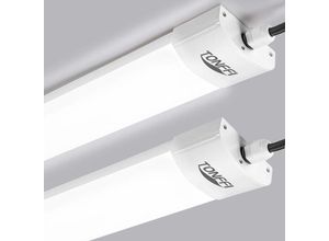 6919683267898 - - led Feuchtraumleuchte 150CM KaltWeiß Slim led Lampe Werkstattlampe IP65 für Garage Keller Büro 42W 5000K 2Stück - KaltWeiß