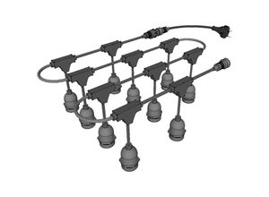 8435523820118 - Jandei - Guirnalda Äußeres dekorative Casquillo E27 Hängnis 5 Meter 10 Lampen led -Glühbirne E27 Farben