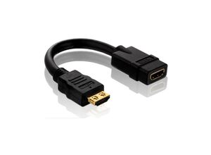 4260134119245 - PureInstall PI030 - HDMI-Adapter - hdmi Typ a (m) bis hdmi Typ a (w) - 10cm - Dreifachisolierung - Schwarz (PI030) (PI030) - Purelink