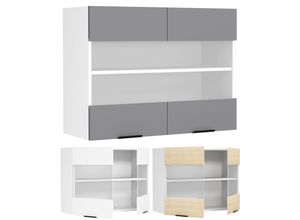 4051814439148 - Küchenschrank hängend Maße ca H 60 x B 80 x T 31 cm Hängeschrank mit zwei Drehtüren Küchenschrank mit Glas Küchenmöbel – Fasola 4051814439148 - Küchenschrank hängend Maße ca H 60 x B 80 x T 31 cm Hängeschrank mit zwei Drehtüren Küchenschrank mit Glas Küchenmöbel – Fasola