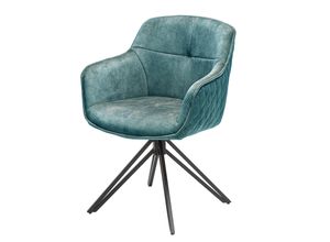 4251854714155 - riess-ambiente Stuhl EUPHORIA - petrol Samt Armlehne Metallgestell schwarz drehbar Esszimmer 4251854714155 - riess-ambiente Stuhl EUPHORIA - petrol Samt Armlehne Metallgestell schwarz drehbar Esszimmer