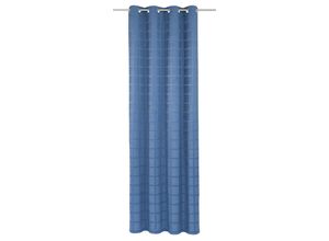 4004567118488 - Vorhang WIRTH Toco-Karo Gardinen Gr 245 cm Ösen 270 cm blau Ösen