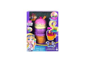 0194735042760 - HFR00 - Polly Pocket - Spielset 2 Mini-Puppen + 25 Überraschungen Eiswaffel