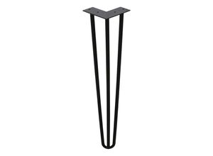 0726505724912 - Vingo - 4x Hairpin Legs Möbelfüße Tischläufer schwarz Hairpin Legs 3 Bügel für Esstisch 30cm - schwarz