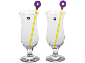 4002541691989 - Unbekannt - Cocktailgläser-Set Hurricane Bar 4teilig mit 2 Cocktailpickern