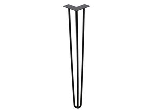 9475631407893 - Einfeben - vingo 4x Hairpin Legs Möbelfüße Tischläufer schwarz Hairpin Legs 3 Bügel für Esstisch 40cm