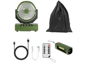 9360172083210 - Vingo - Camping Ventilator Multifunktionales 2in1 Camping-Lüfterlicht Tragbarer USB-Campingventilator für Zelt mit LED-Lampe Laterne Fernbedienung