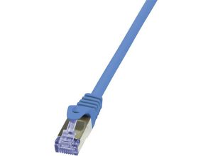 4052792020595 - CQ3076S RJ45 Netzwerkkabel Patchkabel cat 6a s ftp 500 m Blau Flammwidrig mit Rastnasens - Logilink