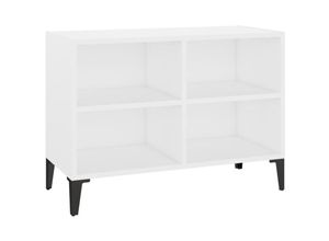 8720286357415 - Bonnevie - TV-SchrankTV-Möbel mit Metallbeinen Weiß 695x30x50cm vidaXL