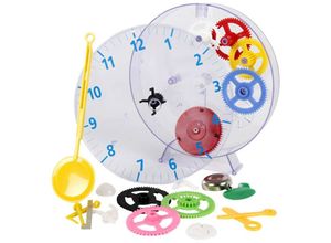 4029665181400 - Model kids clock Mechanisch Wanduhr Lernbausatz 20 cm x 35 cm Transparent - Techno Line