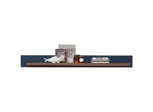 4066075120575 - Lomadox - Wandregal in blau 147 cm DEVON-36 Landhausstil mit Eiche Nb b h t ca 147 16 22 cm - blau