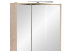 4066075151074 - Lomadox - Badezimmer Spiegelschrank 65cm breit Eiche hell ESPOO-80 - braun